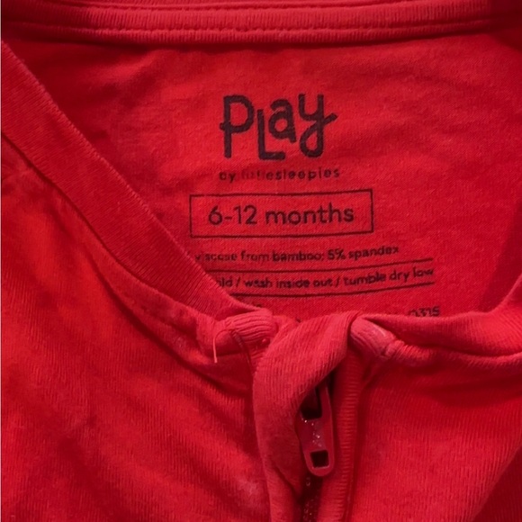 Little Sleepies Vibrant Red Baby Shortie - Picture 2 of 2